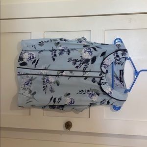 Floral blue shirt